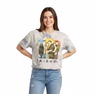 Y2K Friends TV Show Tie Dye Graphic T-Shirt - Size 2XL.